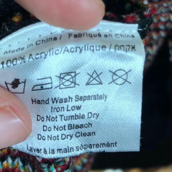 Peyton Jensen Womens Sweater Multicolored Cardigan Waterfall Open Front Small - Picture 7 of 12